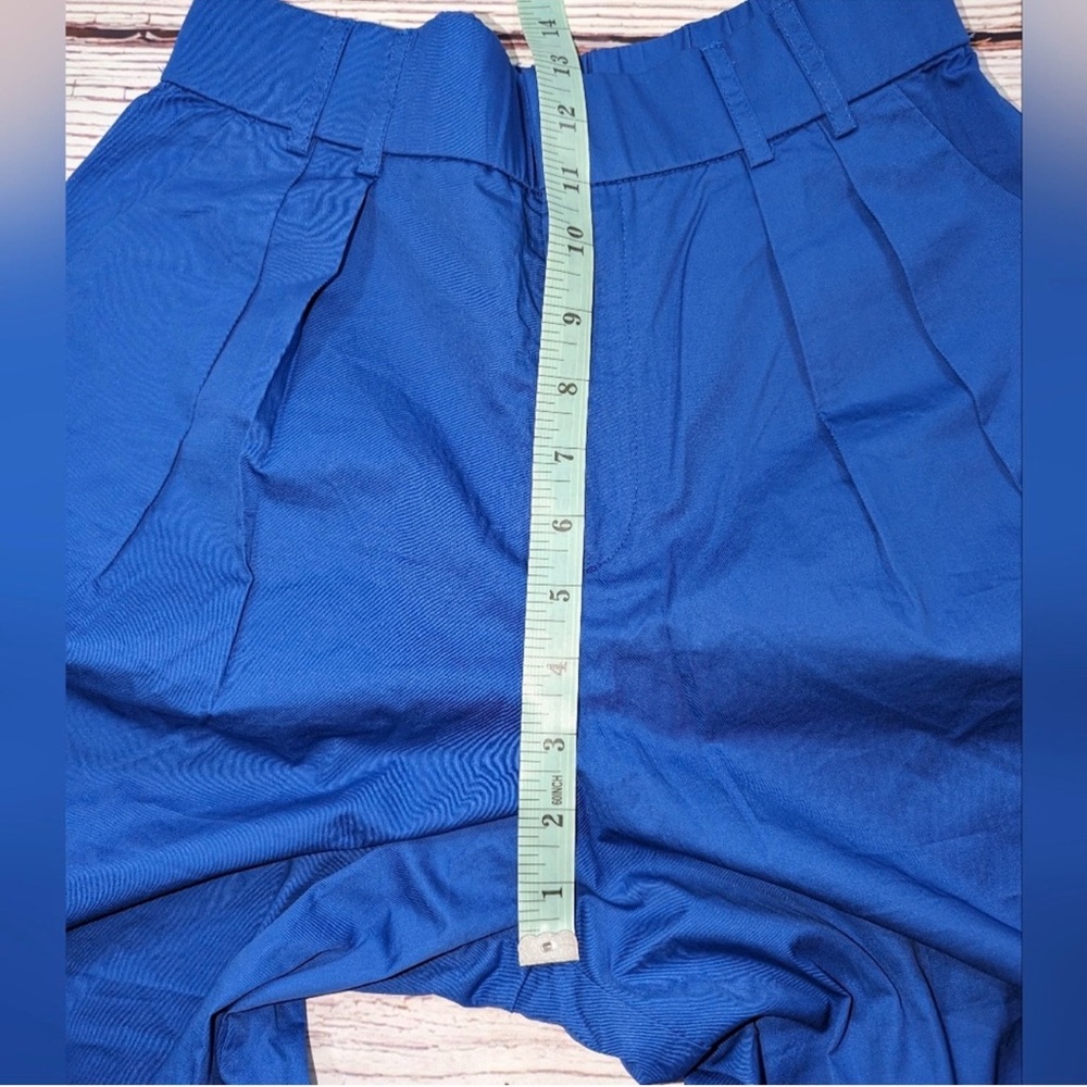 Curved Hem Chino Pants | Mare Mare X Anthropologie | Blue| Small Petite - Picture 6 of 7